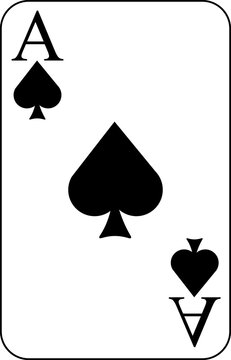 carta da gioco nera, asso di picche