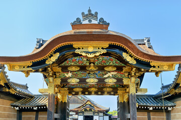 Japan. Kyoto. Nijo Castle. The karamon main gate to Ninomaru Palace - Powered by Adobe