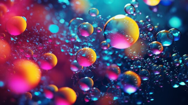 abstract wallpaper with colorful bubbles