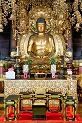 Plexiglas foto achterwand Japan. Kyoto. Buddha statue inside Chion-in temple © Marco