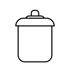 Trash can vector icon. Garbage illustration sign. Waste symbol or logo.
