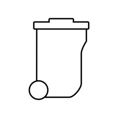 Trash can vector icon. Garbage illustration sign. Waste symbol or logo.