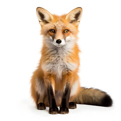 Fototapeta premium Fox isolated on a white background