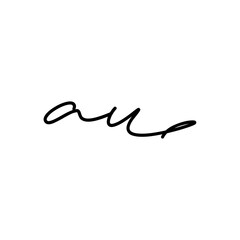 A hand-drawn signature logo design template	
