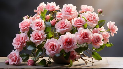 Fototapeta na wymiar Beautiful Pink Roses Close Flowers Top, HD, Background Wallpaper, Desktop Wallpaper