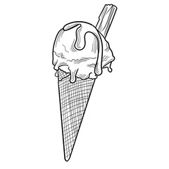 Hand Drawn Dessert Food Ice Cream