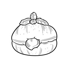 Hand Drawn Dessert Food Bomboloni