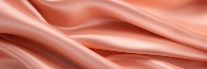 Peach-colored fabric with soft folds