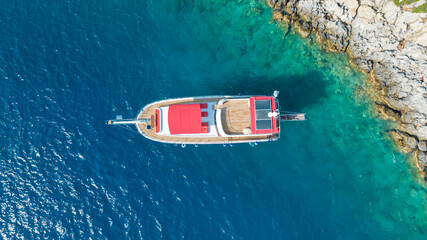 boat on the sea. boat for travel. yacht on seaside