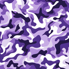 White and purple camouflage background  - obrazy, fototapety, plakaty