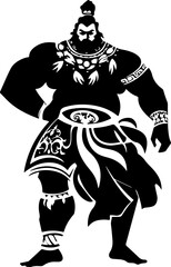 King Mahabali In Onam Festival silhouette