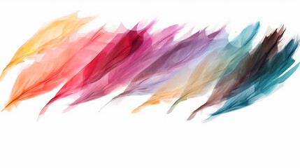 Colorful Canvas: Watercolor Painting Style with Multicolored Brush Strokes on Transparent Background