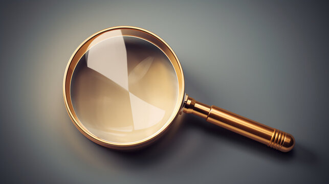 Zoom In Clarity: Magnifying Glass Isolated on a Transparent Background