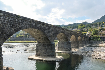 重要文化財に指定された石造りの耶馬渓橋
