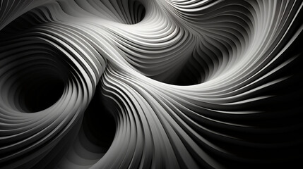 3d black and white abstract background. 