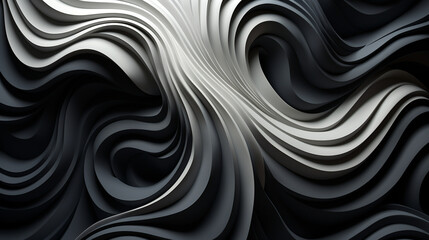 Naklejka premium 3d black and white abstract background. 