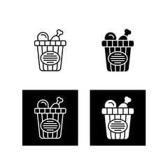 Chicken Bucket Vector Icon