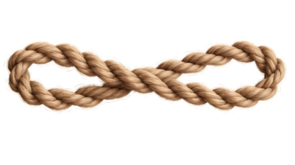 rope for decoration and covering on the transparent background isolated on white background. Generative AI.