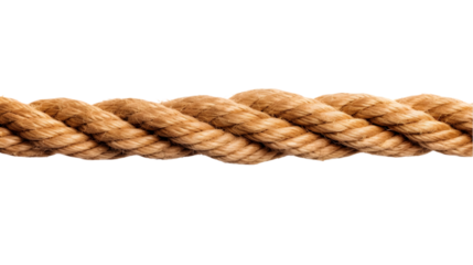 rope for decoration and covering on the transparent background isolated on white background. Generative AI.