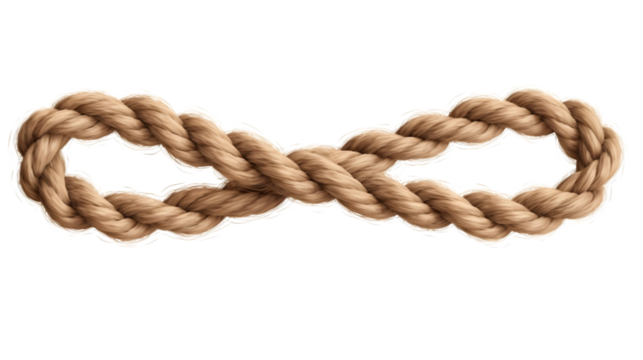 rope for decoration and covering on the transparent background isolated on white background. Generative AI.