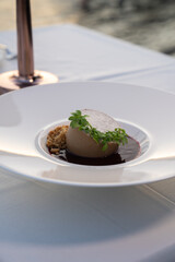 Luxurious buffet spread at a high-end restaurant table.