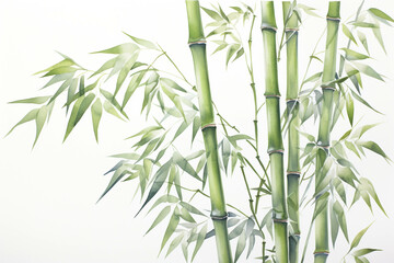 Fototapeta na wymiar watercolor bamboo tree.