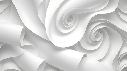 Abstract White Paper Waves Texture Background