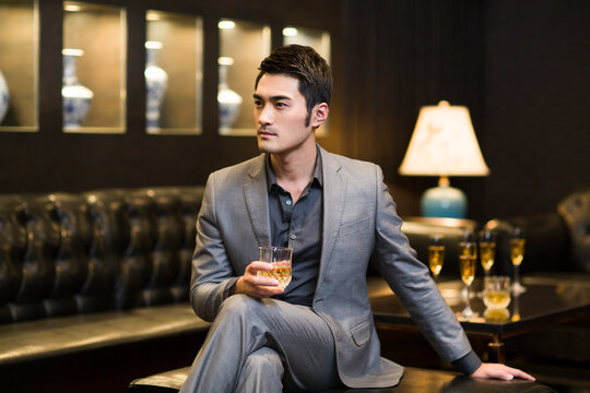 Young businessman in deep thought