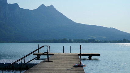 Mondsee im Salzkammergut in Österreich