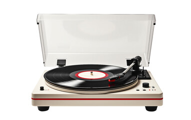 Retro Record Player On Isolated Background
