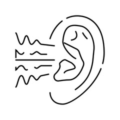 noise reduction audiologist doctor line icon vector. noise reduction audiologist doctor sign. isolated contour symbol black illustration