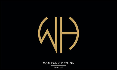 WH, HW, Abstract Letters Logo Monogram