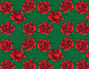 red roses print