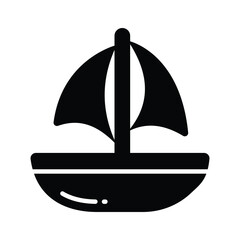 Motor yacht vector design, boat for sea traveling icon, luxury ship for trip or party in the ocean