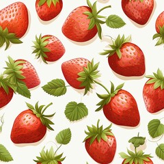 Vibrant ripe strawberries isolated on white background   high quality appetizing image