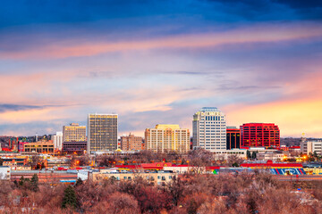 Colorado Springs, Colorado, USA Downtown City Skyline