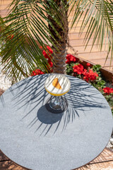 cocktail close up picture. cocktail on the table