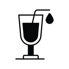 Grab this creatively designed vector of drink in trendy style, ready to use icon