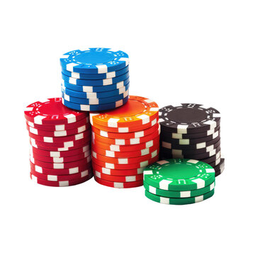 Casino chips  Isolated on transparent