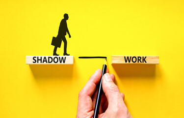 Shadow work psychology symbol. Concept words Shadow work on beautiful wooden blocks. Psychologist...