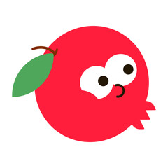 Pomegranate cartoon character clipart