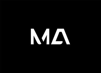 Initial Letter ma Logo Design Monogram Creative Modern Sign Symbol Icon
