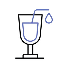 Grab this creatively designed vector of drink in trendy style, ready to use icon