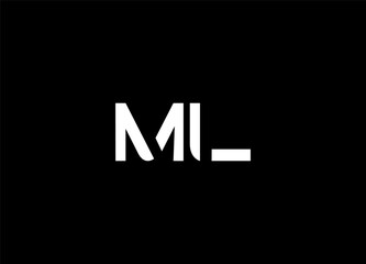 Initial Letter ml Logo Design Monogram Creative Modern Sign Symbol Icon