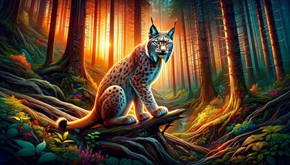 Lynx of the Luminous Woods