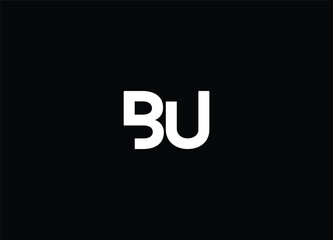 BU Initial Letter Icon Logo Design Vector Illustration