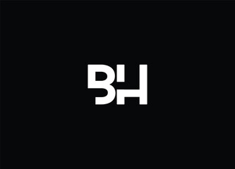 BH Initial Letter Icon Logo Design Vector Illustration