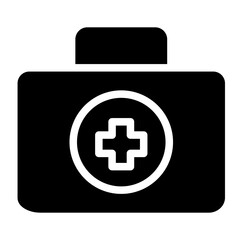 Fototapeta premium first aid kit glyph