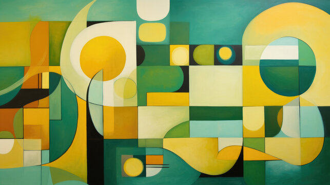 peinture moderne et abstraite avec effets de mati&egrave;res r&eacute;alis&eacute;e par une IA