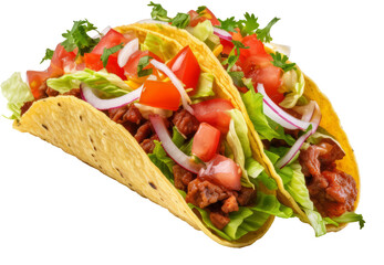 taco isolated on transparent background